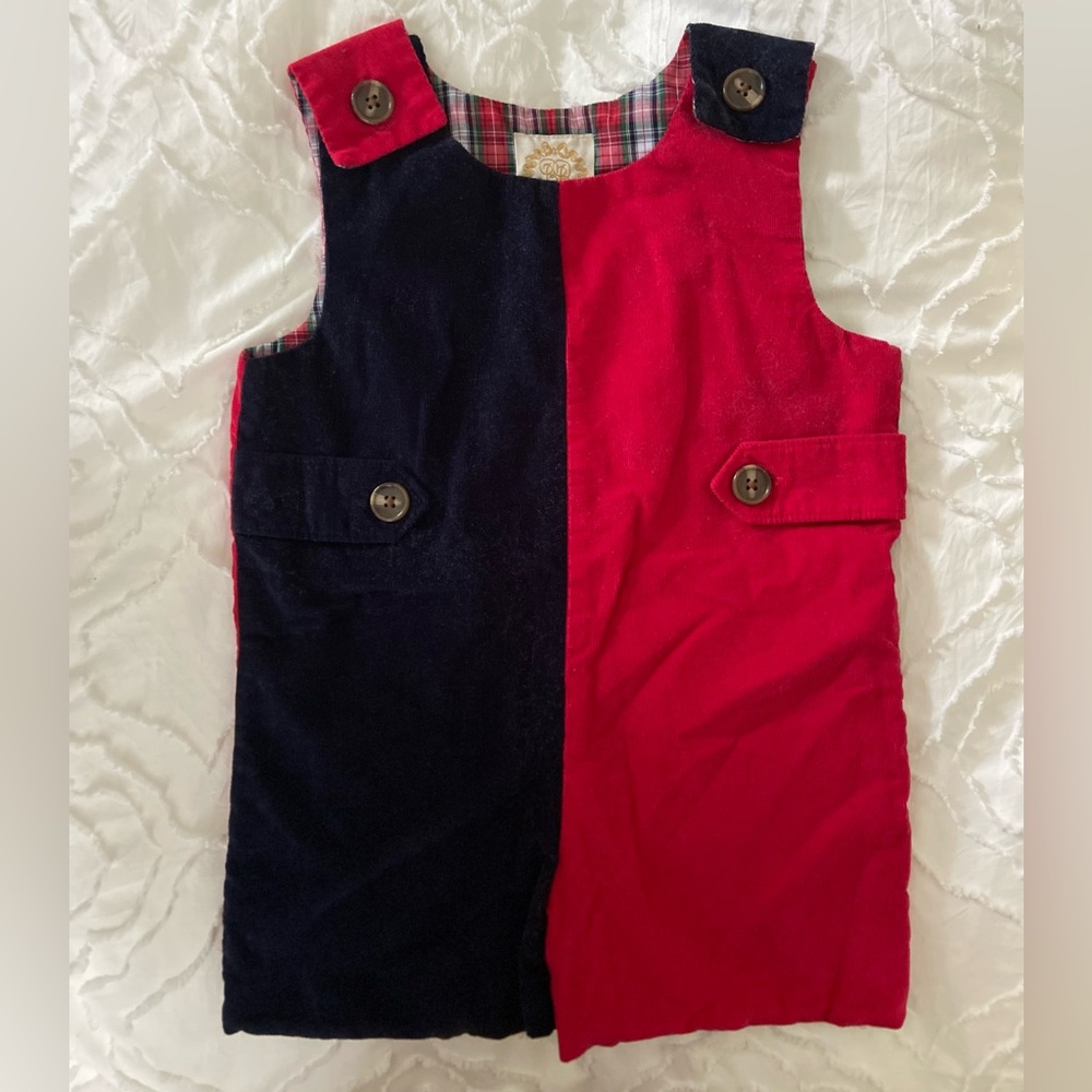 The Beaufort Bonnet Company Christmas Corduroy Jon Jon 2T